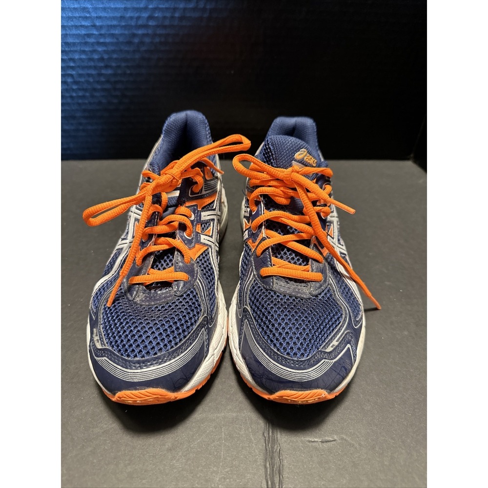 Asics GT-1000 2 Men's Running Shoes Blue Orange Size 6 Pre Owned - Picture 2 of 7